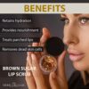 HerbOrganic Brown Sugar Lip Scrub  30 g  Dead Sea Salt Jojoba Oil and Sweet Almond Oil Smooth and Organic Skin Care Lip Balm