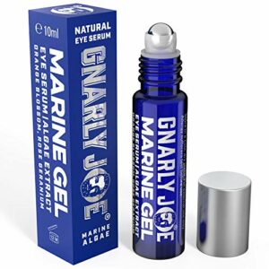 Gnarly Joe Eye Serum for Men. Hyaluronic Gel with Cooling Rollerball Applicator. Rejuvenates Tired Eyes Puffiness and Dark Circles 10 ml