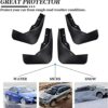 HAOMENG 4Pcs Car ABS Front Rear Mud Flap for V-w Polo 2011-2013, Mud Flaps Splash Guards Car Fender, Front and Rear Mudguards Kit Molded Fender M