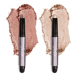 Julep Eyeshadow 101 Crme to Powder Waterproof Eyeshadow Stick Duo Pearl Shimmer and Rose Shimmer