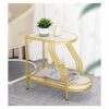 Living Room Marble Simple Round Side Table Coffee Table Sofa Table WhiteBlack
