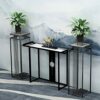 Axdwfd Console table Living Room Coffee Table Marble Console Table with Metal Frame Hall Corridor Table Suitable For Dining Room and Living Room