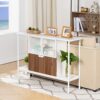 Tektalk Console Table Sofa Table Side Table Entryway Table for Hallway Entryway Living Room White