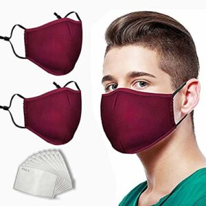HIVEHYPE CottonFaceMask Cotton BreathableFaceMask with activated 10 PCS Carbon Filter Replaceable Filters Washable  Reusable FashionFaceMask UK S
