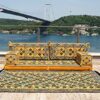 Yellow Sofa Cushions Arabic Majlis Arabic Floor Couch Reading Loveseat 84 Thickness Moroccan Floor Seating Set Moroccan Home Decor Cushion Sofa F