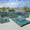 Spirit Home Interiors  Nine Seater Ushaped Modular Bohemian Arabic Style Majlis Floor Sofa Set