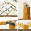 Kotatsu Table with Heater and Blanket Japanese Comforter Tatami Futon Coffee Tea Table Wood Square Large for Living Room Blue