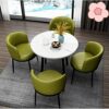 QONDA Business Dining Table Set SpaceSaving Furniture Living Room Tables and Chairs Reception Hall Negotiation Room Bedroom Coffee Shop Tea Shop