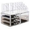 JIUJ Beauty Multifunction Makeup Jewelry Organiser Cosmetic Accessories Make Up Storage Boxes White