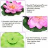 PERFETSELL 5 PCS Floating Flowers for Ponds, Artificial Foam Lotus Flowers  Fake Floating Pond Plants Realistic Water Lily Pads Ornaments for Gar