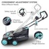 Bluemars Lawn Scarifier and Aerator,2000W Electric Lawn Rake with 40cm Working Width,5 Positions,55L Grass Box, Folding Handle,10M Power Cord