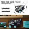Bluemars Lawn Scarifier and Aerator,2000W Electric Lawn Rake with 40cm Working Width,5 Positions,55L Grass Box, Folding Handle,10M Power Cord