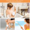 MAQUITA Back Cream Applicator 2 in 1 Body Brush Long Range Handle with 3 Pads Back Brush Convenient for SelfApplication Portable Travel Back Scru
