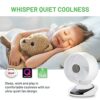 Meaco MeacoFan 1056 Air Circulator - Powerful, Energy Efficient, Low Energy, Quiet cooling desk fan for bedroom, home and office, Oscillating, Re