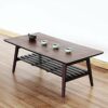 FGDSA Nest Of Tables Side Tables Lapdesks Coffee Cocktail Bamboo End Foldable TV Sofa DeskCenter Side With Removal Storage Shelf For Living Room
