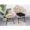 Bistro Set Outdoor Balcony Table And Chairs Set Simple Iron Backrest Set Of Three Combination Garden Furniture Set Does Not Contain Accessories P
