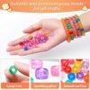 1000 Pony Beads, Beads, 6x9 mm Large Beads, Hair Beads, Beads for Hair Braids, Glitter Beads, (Pink Dream Color, Medium Pack)