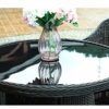 WANGQW Rattan Bistro Set with Glass Top Table Chairs Garden Corner Sofa Set Outdoor Furniture Rattan Garden Furniture Set Patio Conservatory Indo