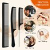 URAQT Hairdressing Combs Set 3pcs Hair Combs Hair Brushes Pin Tail Comb Anti Static Fine Tooth Cutting Comb Professional Salon Styling Comb