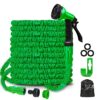 100FT Expandable Garden Hose Pipe,Flexible Expanding Magic Hose with 3/4", 1/2" Fittings,Garden Hose with 7 Function Spray Nozzle