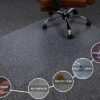 HOMEK Chair Mat for Carpeted Floors, 75x120cm (30" x 48") Transparent Office Floor Mats for Low Pile Carpet Floors