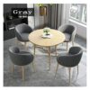 Office Business Hotel Lobby Dining Table Set Office Meeting Room Small Conference Table Set Lounge Table and Chairs for Library Clothing Store Sa