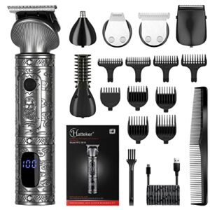 Hatteker Beard Trimmer Kit for Men Professional Hair Clipper Trimmer TBlade Trimmer Nose Trimmer Beard Hair Shaver Nose Trimmer Hair Cuttint Kit