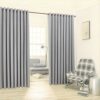 ASATEX Pair of 2 XXXL Wall to Wall Light Gray Silver Blackout Curtains Panels. Each of Room Divider Drapes is 108 x 132. Total Width 18 Feet. Inc