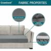 Granbest High Stretch Sofa Seat Cushion Cover Super Soft Couch Seat Cover Sofa Cushion Protector Jacquard Spandex Fabric with Elastic Bottom(3 Se