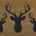 My Mat Printed Patterned Animal Love Coir Indoor Outdoor Door Mats 45x75cm Gift (Stags Head, 45x75cm)