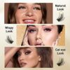 Cluster Lashes QUEWEL 72 Pcs DIY Cluster Eyelash Extension Soft Individual Eyelashes D Curl Eyelash Clusters MIX816mm Length Lightweight For Pers