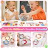 Cridoz Bead Bracelet Making Kit with Pony Beads, Polymer Fruit Clay Beads, Smile Face Charm/ Letter Beads for Friendship Bracelets and Jewelry Ma