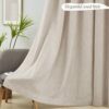 Melodieux Elegant Cotton Wide Blackout Curtain for Sliding Glass Door Living Room Divider Grommet Drapes 100 by 84 Inch Beige 1 Panel