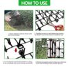 12 Pcs Cat Repellent Mat with Spikes, Cat Scat Mat Flat Prickle Strip Dig Stopper Cat Spikes Cat Stopper for Outdoor Garden Fence Protector with