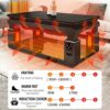 GFSDGF Electric Heating Table Lifting Coffee Table Marble Slate Table Top 360 ThreeDimensional Heating with Invisible Induction Cooker 10Mm Thick