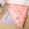 Japanese Futon Cover with Zipper 100% Cotton Cover for Traditional Floor Futon Mattress Removable Washable Without Mattress