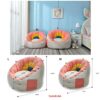 LDIW Bean Bag Chair Cover No Filler for Kids and Adults Premium Cotton Canvas sofa with Zipper Sack Bean Bag Memory Foam Beanbag Replacement Cove