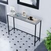 Home Source Hall Table Wood Cream 97 x 76 x 35 cm