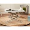 HZF Square Living Room Sofa Table Side Table Bay Window Balcony Simple Folding Lift Coffee Table Tea Dining Table Dualuse Small End TableColorGre