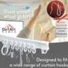 DartAnt Heavy Duty Flexible Curtain Rail Ceiling Mount Bendable Curtain Track Curved Ceiling Track Room Divider RV Shower Curtain Rail Sliding Cu