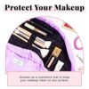 The Flat Lay Makeup Bag  Travel Make Up Organiser for Cosmetics Eyeshadow MakeUp Brushes Lipstick  Tools  Drawstring Bag Storage for Skin Care  T