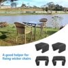 FIGFYOU 10 Pcs Furniture Sofa Clips Outdoor Patio Wicker Plastic Rattan Sofa Clips Wicker Furniture Clips Chair Sofa Fasteners Clips for Restaura
