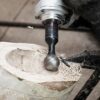 ARBORTECH Ball Gouge 30mm Spherical Shaped Wood Gouge Power Carving Attachment incl. milling Ball for Angle Grinder