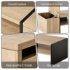 SIYANO Coffee Table With Storage Lift Up For Living Room Modern Side Storage Table with Shelf Large Hidden Compartment Wood Fold Top Expanding Fu