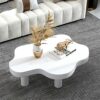 NA Modern Solid Wood Coffee Table Low Table Living Room Center Table Small Apartment Side Table Black White Table Color  A Size