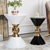 WALNUTA Style living room side tables Gold Teatable sofa Endtable white and black side coffee table Color  A