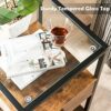 2Tier End Table  Nightstand with Drawer  Industrial Telephone Table  Bedside Table with Storage Shelf  Side Table Living Room Bedroom Office 40X4