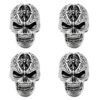WEBEEDY 4Pcs Car Vent Air Fresheners Clips Retro Metal Skull Head Diffuser Vent Clips Car Interior Accessories