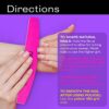 Mylee 3 Pack Double Sided Half Moon Nail File 100180 Grit  Salon Quality Nails Professional manicure tool  Use on Natural Nails or Extensions