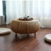 HIZLJJ Furniture Rustic Farmhouse Round Wood Coffee Accent Table Living Room Tatami Coffee Floor Balcony Double Coffee Tables